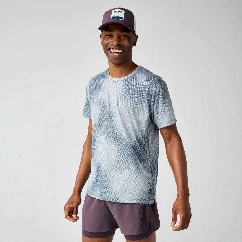 Dash Short Sleeve Printed ( グレー)